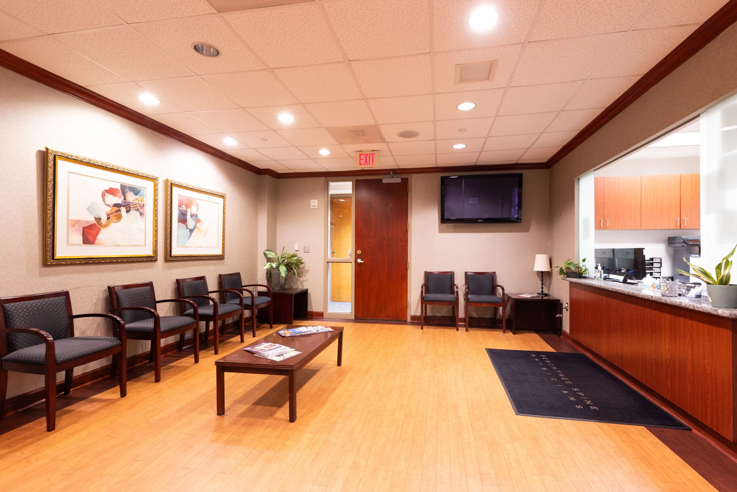 Peachtree Spine Atlanta reception area