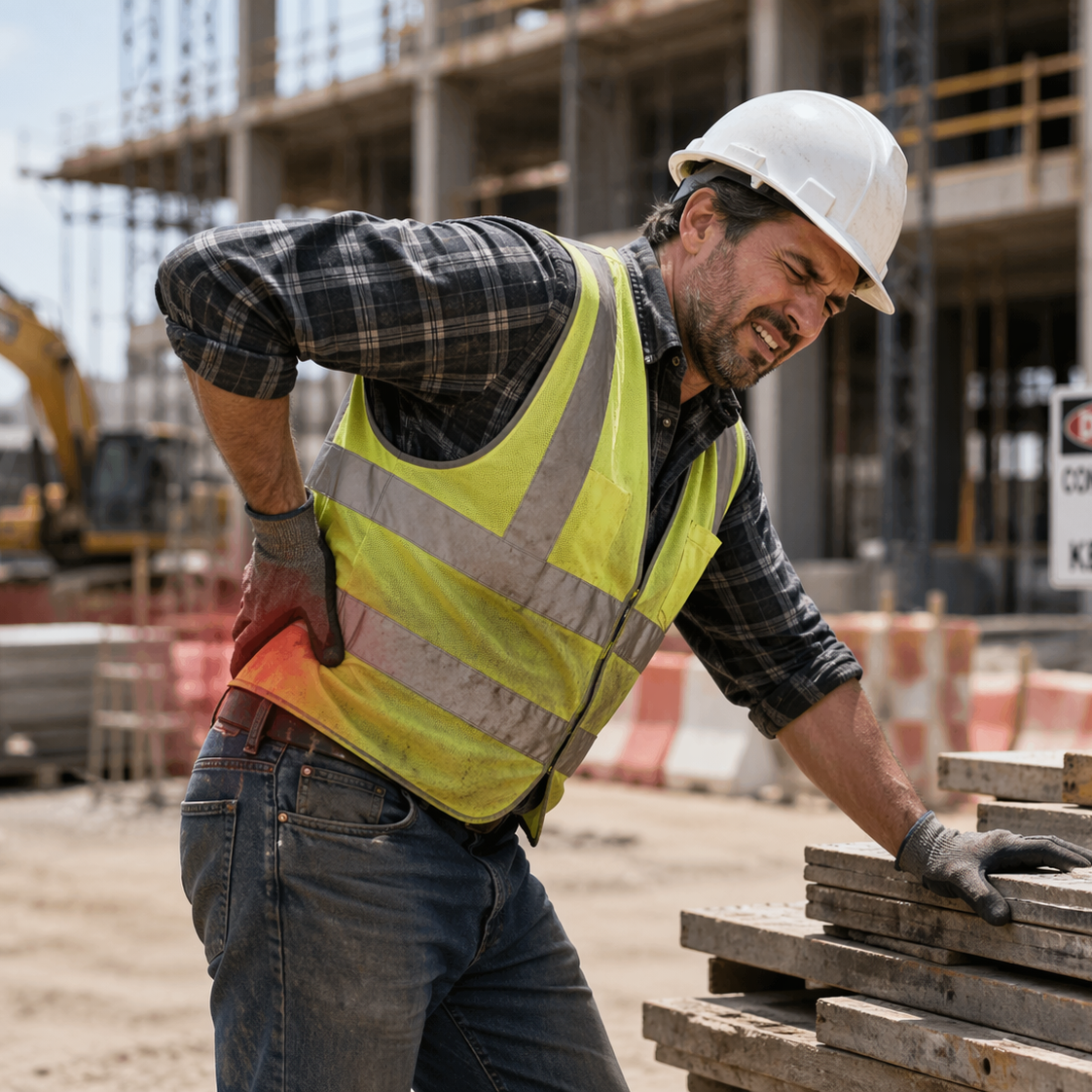 Man with low back pain